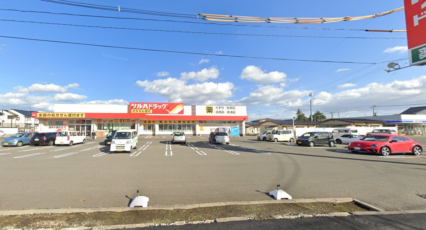 ツルハドラッグ　盛岡大館町店まで　850ｍ