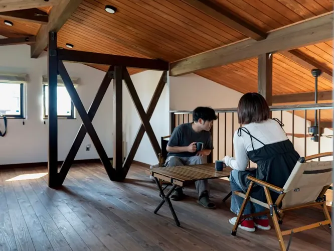 階段を上るとフリースペース