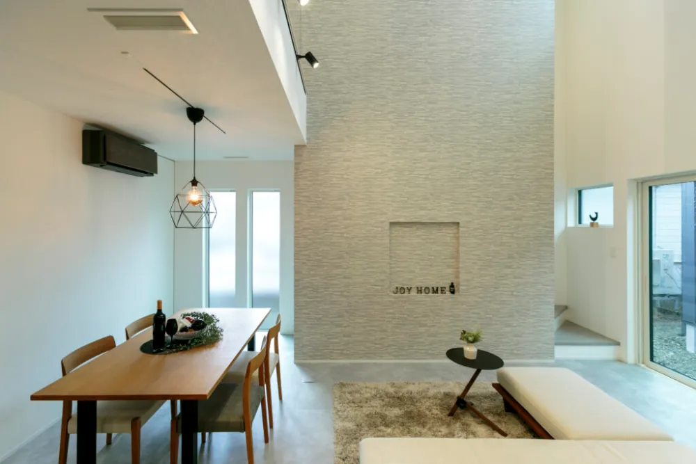 開放感溢れるリビングと家事動線を重視した家