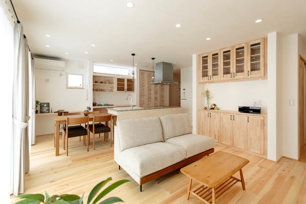 自然素材を贅沢に使用した無添加の家