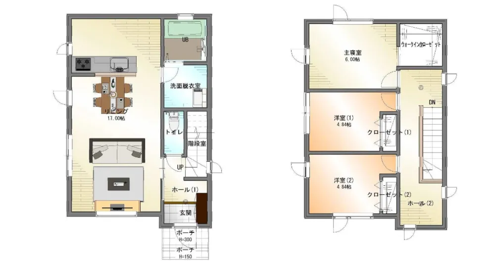 各部屋にクローゼット完備で、すっきり片付く住まい！