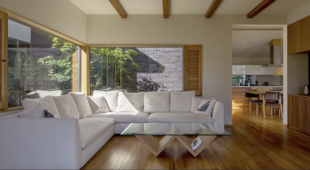 自然と空間が つながる家