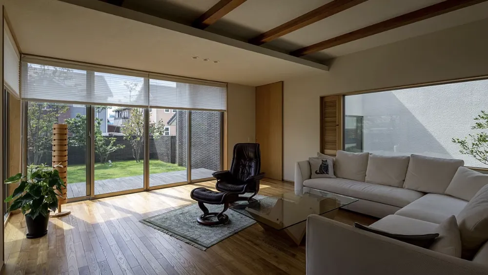 自然と空間が つながる家