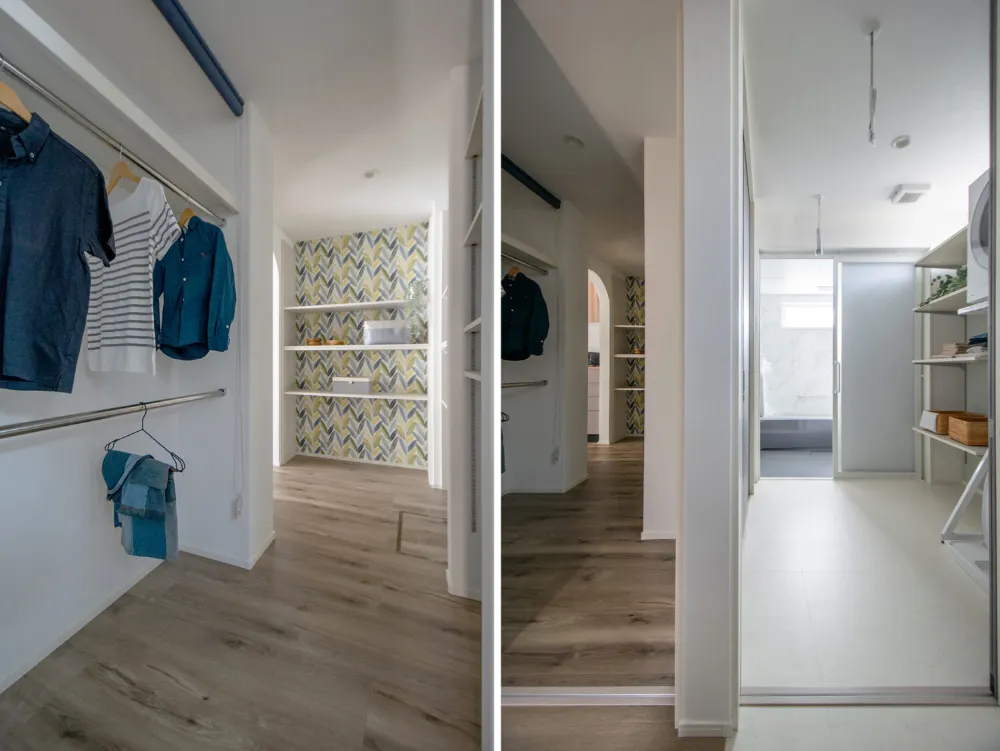 帰宅動線＋洗濯完結型動線