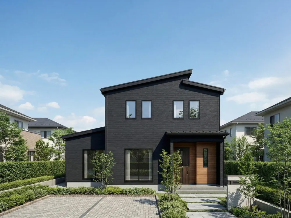 動線が心地よいモノトーンの住まい