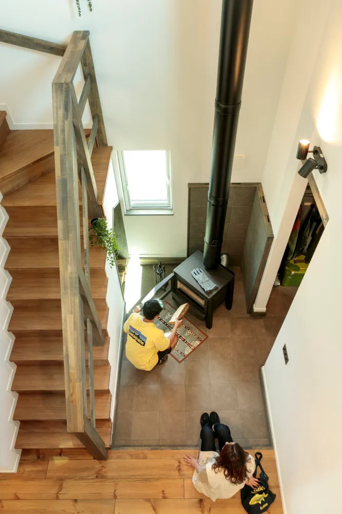 広いテラスと土間空間で、趣味を満喫する暮らし