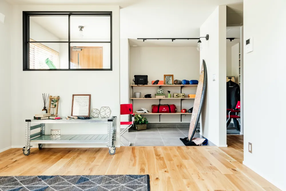 趣味アイテムがたっぷり収納できる家