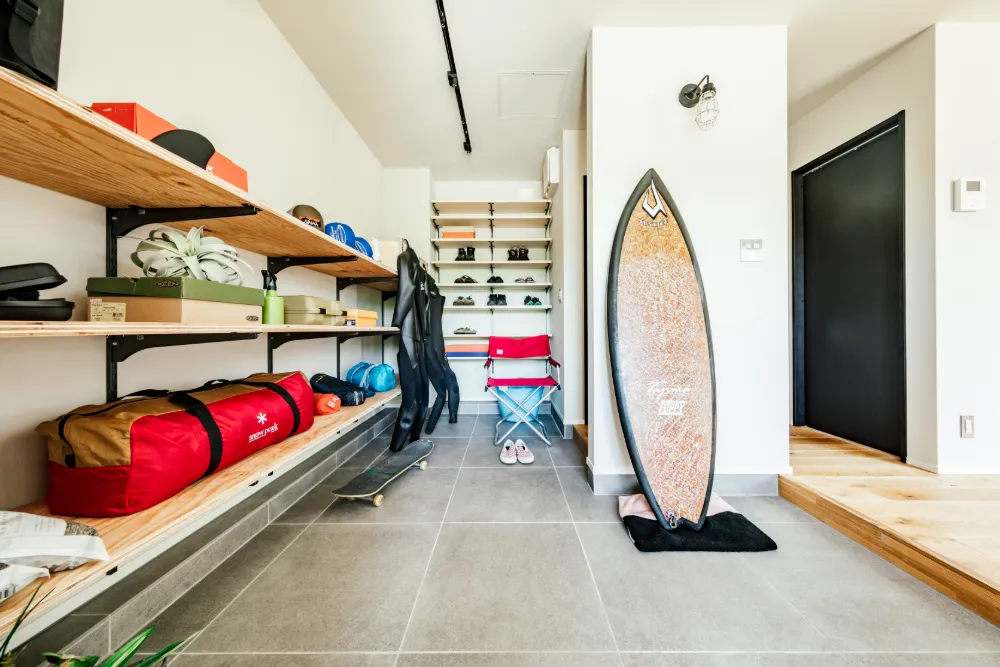 趣味アイテムがたっぷり収納できる家