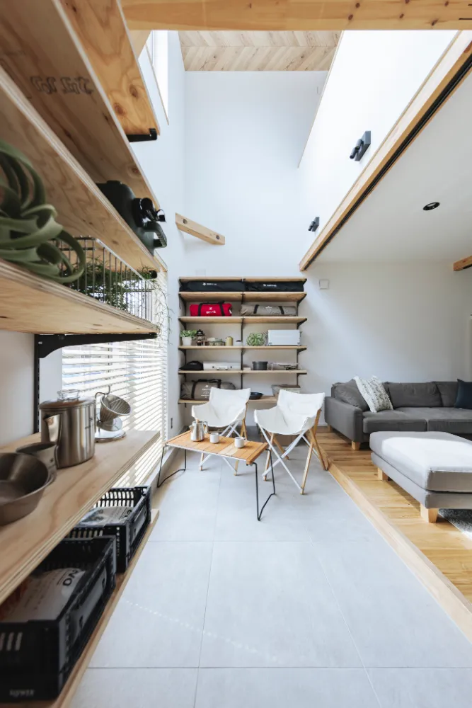 土間収納＋吹き抜け