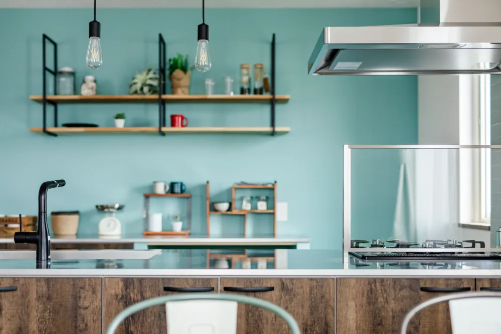 明るく開放的な２階リビングの家